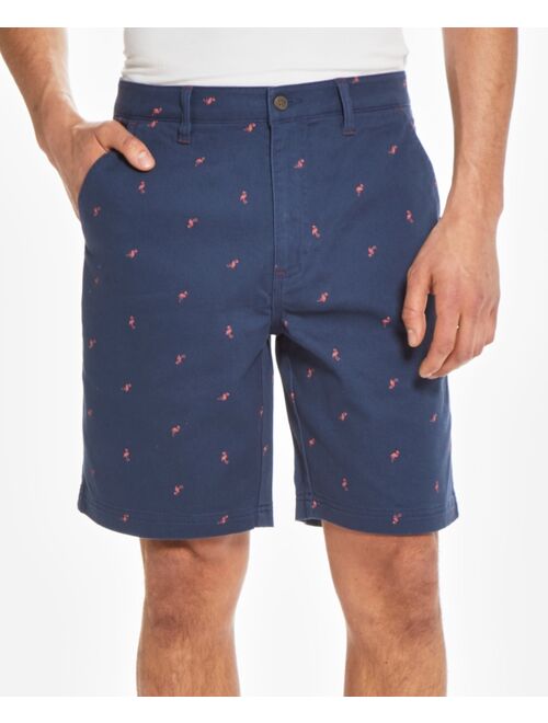Weatherproof Vintage Men's Stretch Twill Printed Flat Front Shorts