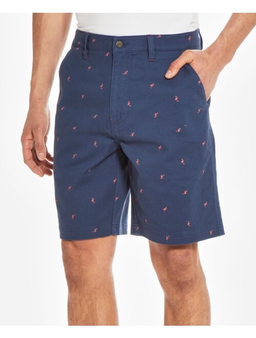 Weatherproof Vintage Men's Stretch Twill Printed Flat Front Shorts