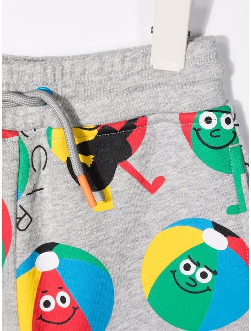 Stella McCartney Kids ball-print sustainable cotton shorts