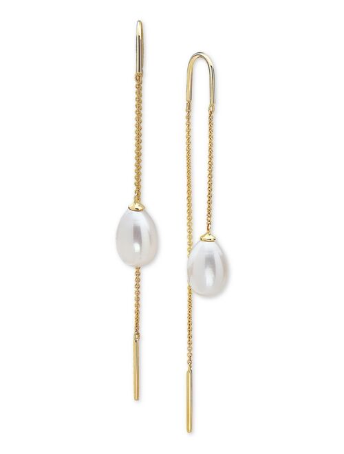 EFFY COLLECTION EFFY® Cultured Freshwater Pearl (10 x 7mm) Threader Earrings in 14k Gold