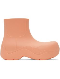 Pink Puddle Ankle Boots