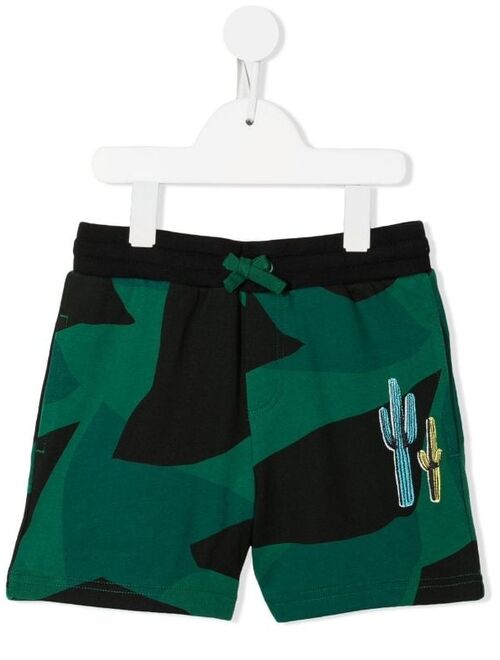Stella McCartney Kids cactus-print camouflage shorts