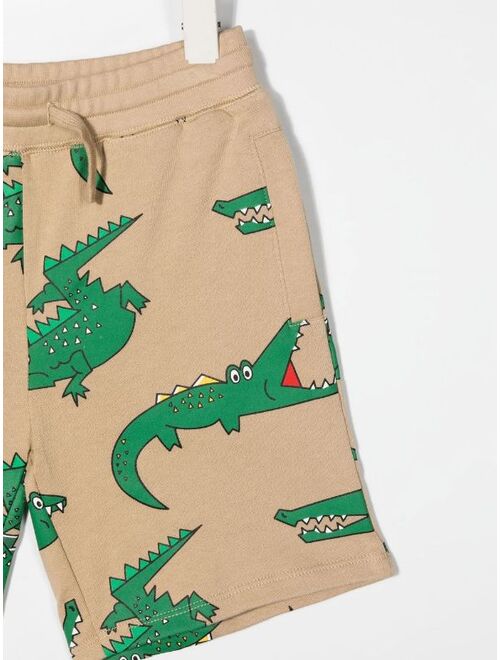 Stella McCartney Kids crocodile-print elasticated shorts