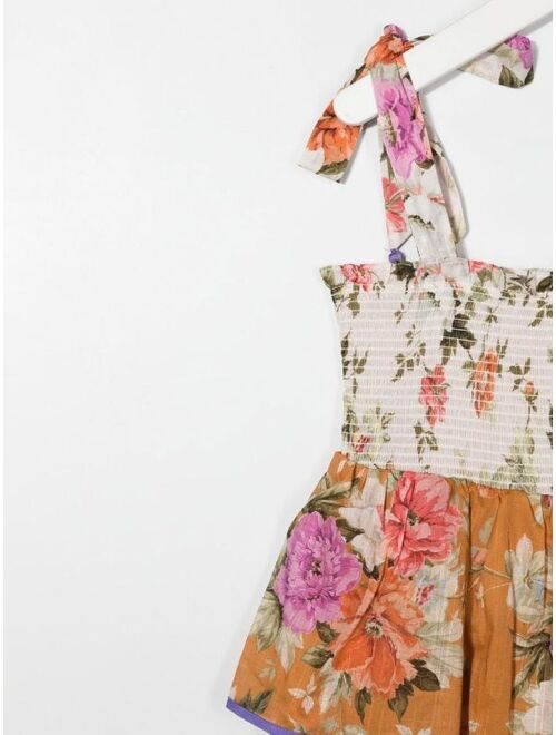 ZIMMERMANN Kids Pattie tiered floral-print dress