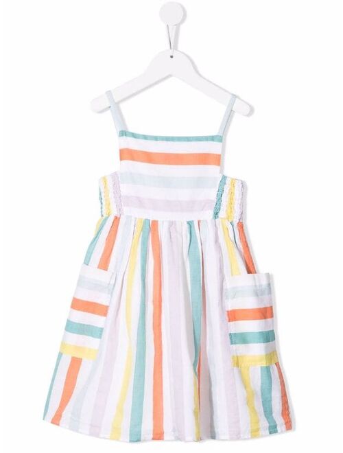 Stella McCartney Kids stripe-pattern flared dress