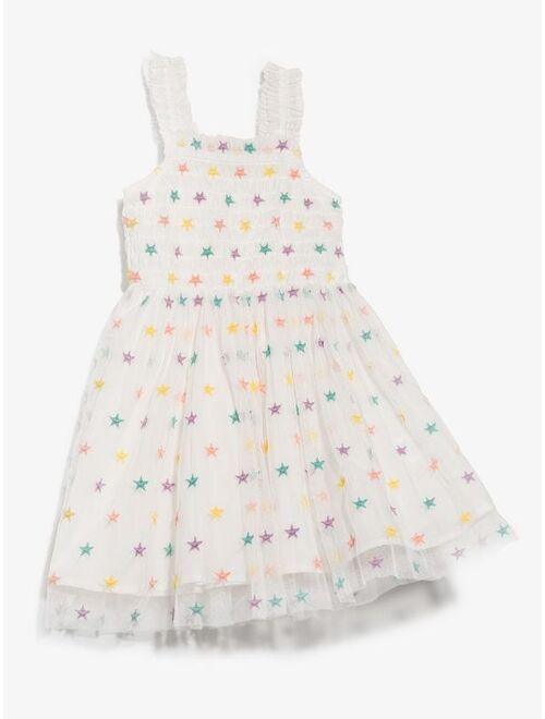 Stella McCartney Kids star-embroidered party dress