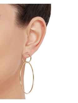 MACY'S Double Circle Drop Earrings in 14k Gold