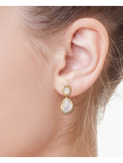 COLLECTION EFFY Mother-of-Pearl & Diamond (1/6 ct. t.w.) Drop Earrings in 14k Gold