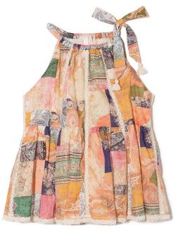 Kids Anneke paisley patchwork dress