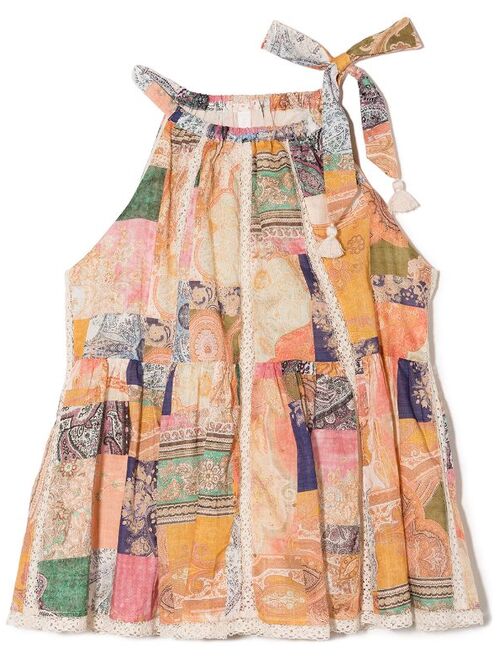 ZIMMERMANN Kids Anneke paisley patchwork dress