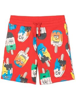 Kids ice lolly-print track shorts