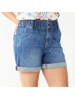 ® Paperbag waist Denim Shorts