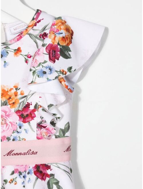 Monnalisa floral-print ruffle-trim dress