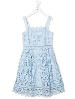 Kids floral cut-out empire dress