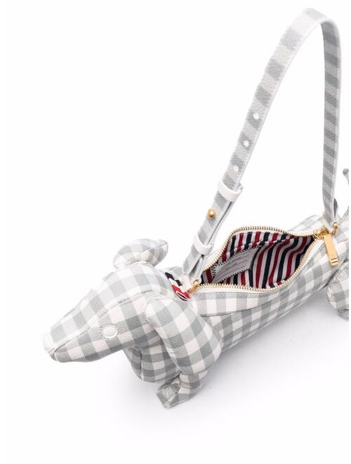 Thom Browne check-pattern Hector bag