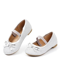 MUSSHOE Girls Toddler/Little Kid/Big Kid Serena-100 Mary Jane Ballerina Flat Shoes