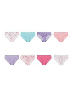 Girls 6-14 Hanes 8-Pack Pure Comfort Hipster