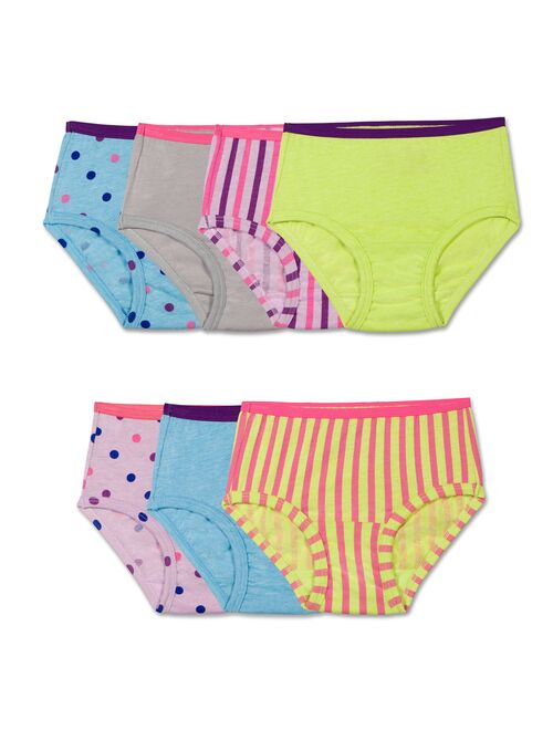 Toddler Girl Fruit of the Loom® 7-pk. Stripes, Stars & Solids Signature Ultra Soft Briefs