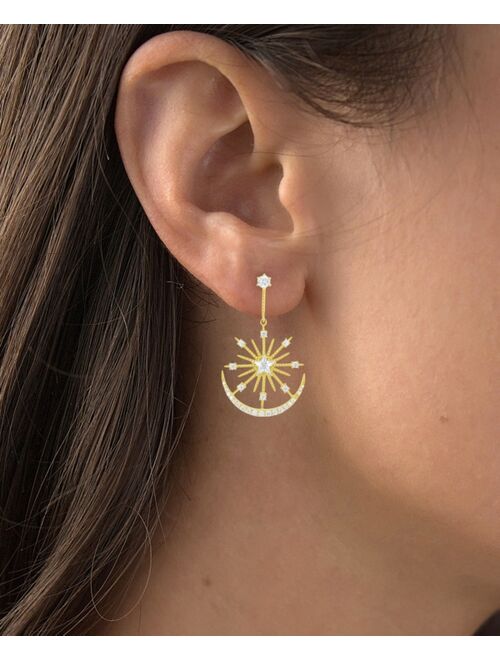 MACY'S Dangling Earring in 14K Gold Plated or Sterling Silver