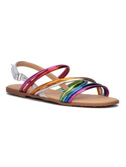 Olivia Miller Color Swirl Girls' Sandals