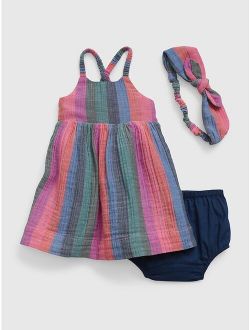 Baby Crinkle Gauze Dress Set