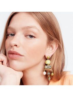 Mixed stone charm earrings