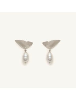 Lady Grey pearl lobe earrings