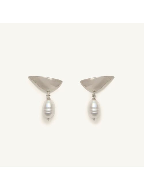 J.Crew Lady Grey pearl lobe earrings