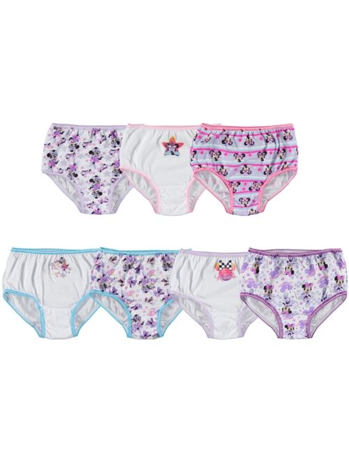 DISNEY Minnie Mouse Cotton Panties, 7-Pack, Toddler Girls
