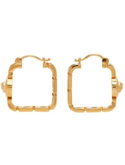 Gold Grecca Square Hoop Earrings
