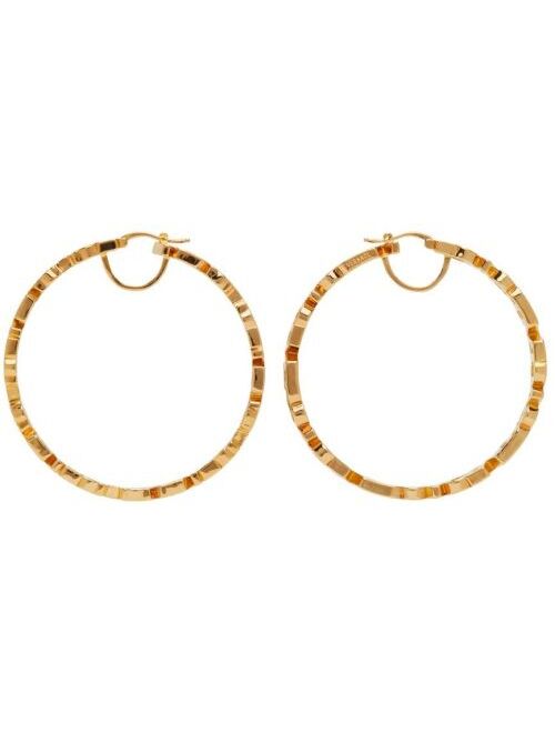 VERSACE Gold Logo Hoop Earrings