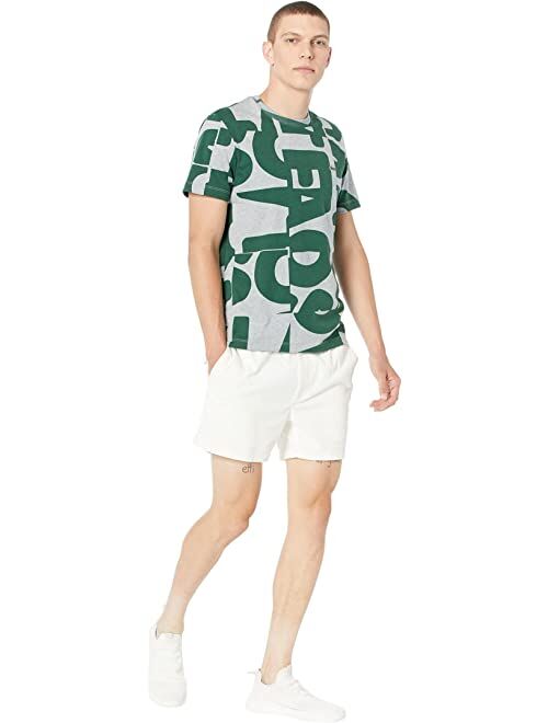Lacoste Short Sleeve Aop Code and Branding Tee