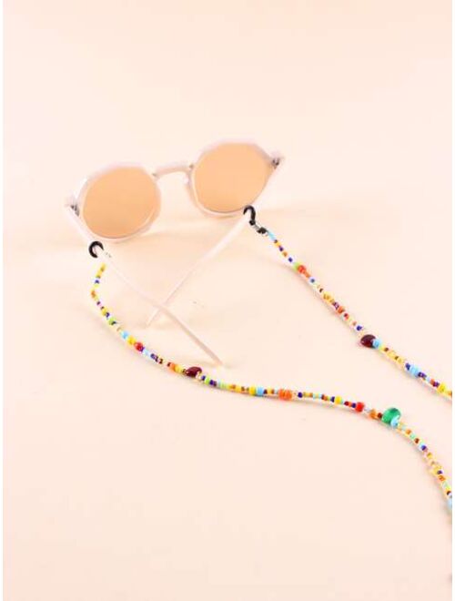 Shein Toddler Girls Round Frame Fashion Glasses & Glasses Chain