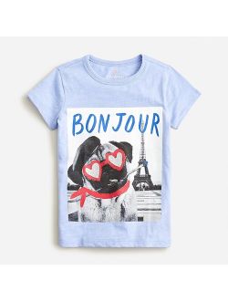 Kids' "Bonjour" graphic T-shirt