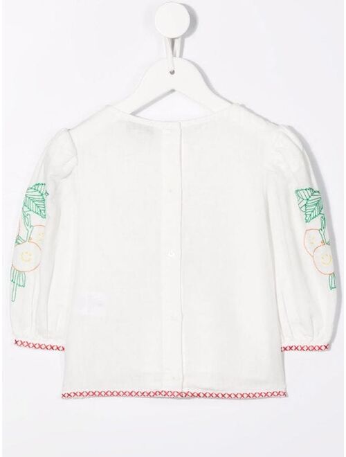 Stella McCartney Kids embroidered cotton blouse