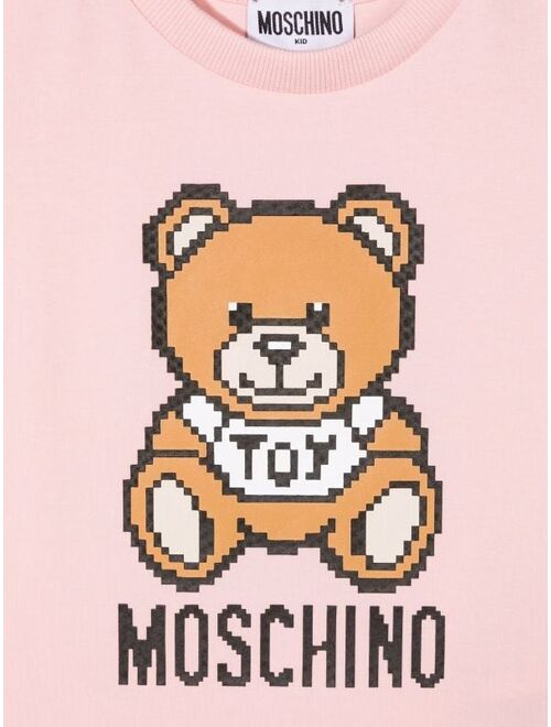 Moschino Kids Teddy Bear-print ruffled T-shirt