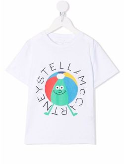 Kids ball-print sustainable cotton T-shirt