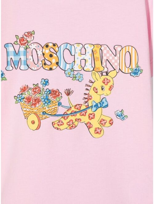 Moschino Kids logo-print cotton T-Shirt