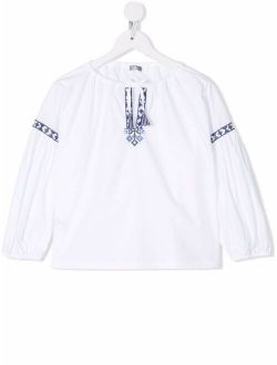 Il Gufo embroidered tunic top