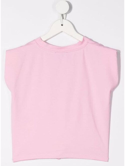 Dkny Kids TEEN logo-print cropped T-shirt