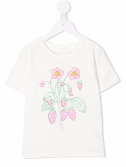Kids strawberry-print cotton T-shirt