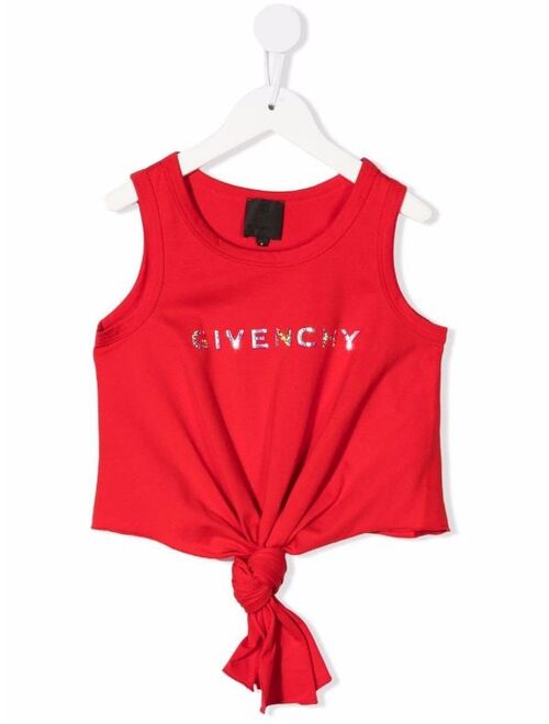 Givenchy Kids holographic logo-print T-shirt