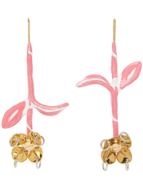 MARNI Pink Flower Drop Earrings