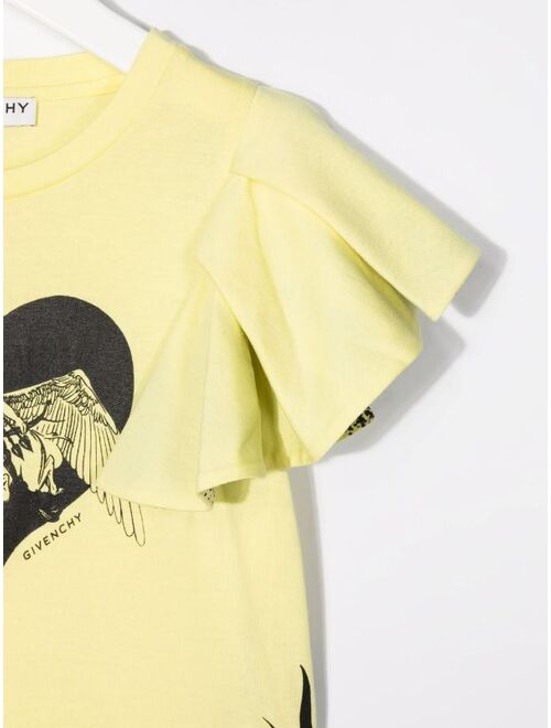 Givenchy Kids logo-print ruffle T-shirt