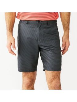 Geometric Flat-Front Performance Golf Shorts