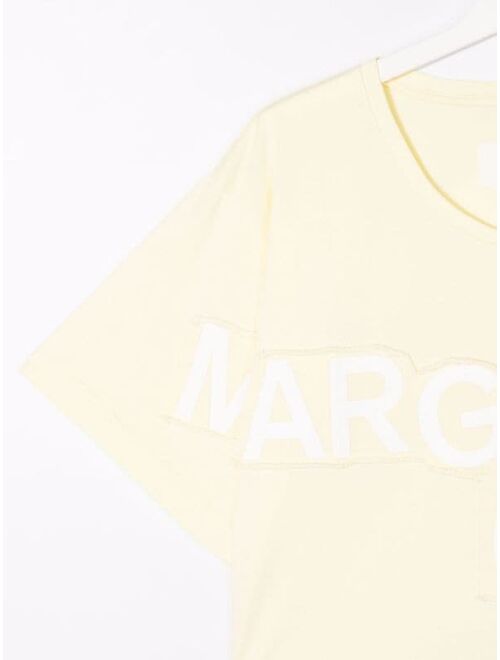 MM6 Maison Margiela Kids TEEN logo-print cropped T-shirt