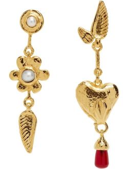 PAMELA LOVE Gold Valentine Earrings
