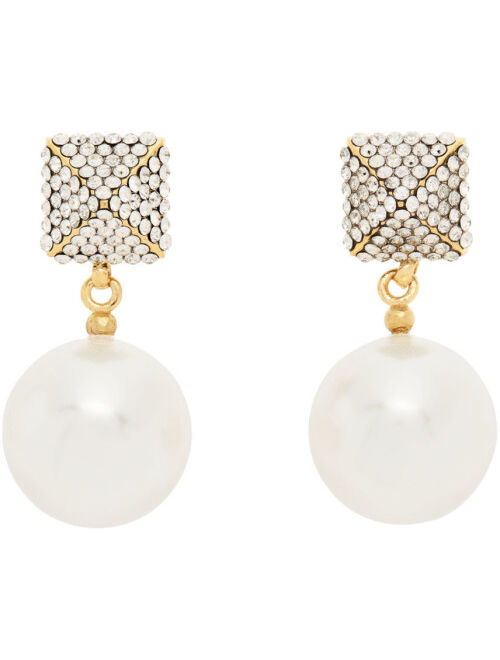 VALENTINO GARAVANI Gold Rockstud Pearl Earrings