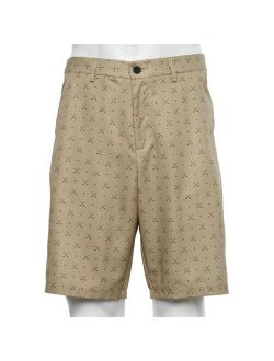 Patterned Flat-Front Golf Shorts