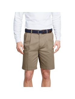 Comfort Waist 9-inch No-Iron Pleated Chino Shorts